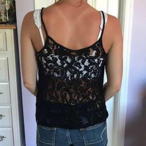 Black Lace Tank Top